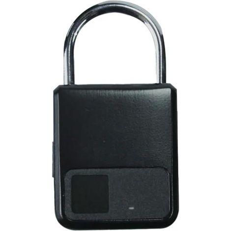 Serrure À Empreintes Digitales, sans Clé, Rechargeable par USB, Étanche, Cadenas Intelligent, D'armoire, Valise, Sac D'école, Électronique Facile Haute Sécurité(Black) (1/5)