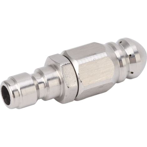 Buse Nettoyeur Haute Pression Egout 56MM 5000PSI 1 Avant 6 Arrière Acier Inoxydable pour Débouchage Tuyau WC (1/5)