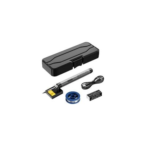 Fer a Souder Kit 800mah,Fer a Souder avec Interrupteur ON/OFF, Etain de Précision,Température Réglable 300450℃,pour Réparation Soudage Brasage Quotid (1/5)