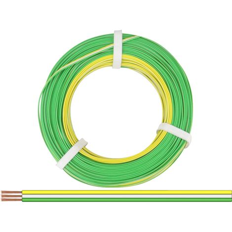 Donau Elektronik 325-354-50 Litze  3 x 0.25 mm² Gelb, Weiß, Grün 50 m