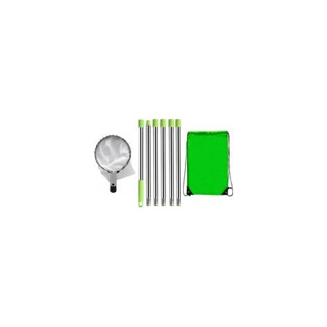 2.4M Cueille Fruit Telescopique, Ramasse Pomme INOX et Sac de Rangement, Poteau Réglable Cueille Fruit pour Pommes Poires Oranges Pêches Cerises