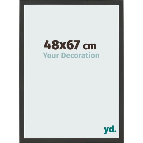 yd. - Cadre photo 48x67 - Noir Grain de Bois - MDF - Bologna (1/5)