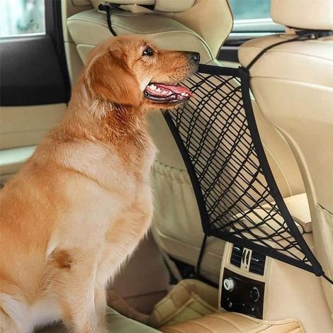 Filet Protection Voiture Chien Filet de Sécurité Universel pour Voiture Barrière de Siège Arrière pour Chiens Filet pour Voit [23]-Ywey