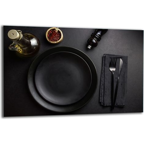 PLAQUE DE PROTECTION EN VERRE POUR CUISINIÈRE 80x52 CUISINE (1/5)