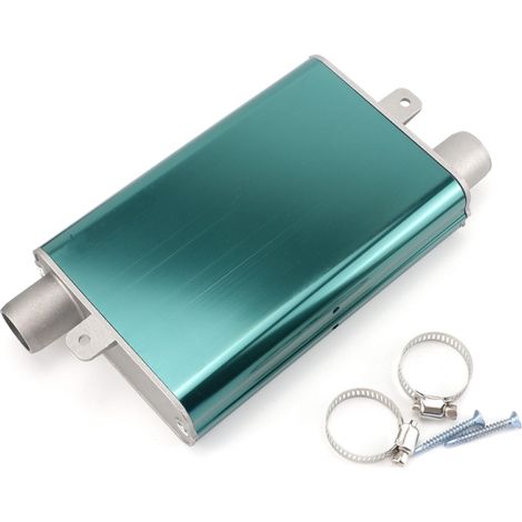 Tuyau d'échappement silencieux de 24 mm, système d'échappement amélioré pour voitures diesel, chauffage de stationnement, silencieux avec 2 colliers de serrage et 2 vis (1/5)