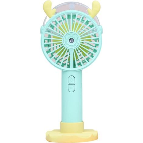 Tragbarer Sprühventilator – Kleiner, tragbarer Ventilator mit Ständer, USB-Ladefunktion, drei Geschwindigkeitsstufen und Luftbefeuchtungsfunktion (1/5)