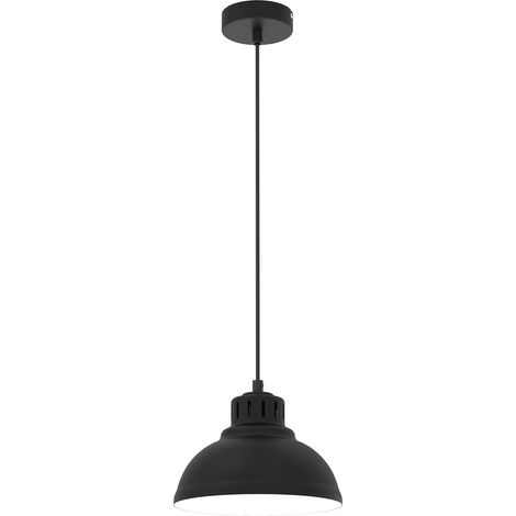 Lampada a sospensione Sven nera Ø21 E27 15W Luminex