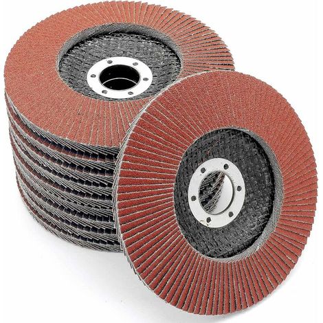 royaluxe - Compartiments Disques │ marron │ 10 pièces │ Ø 125 mm │ grain 120 │ Standard │ Disques Abrasifs │ Disques à Lamelles, (1/5)