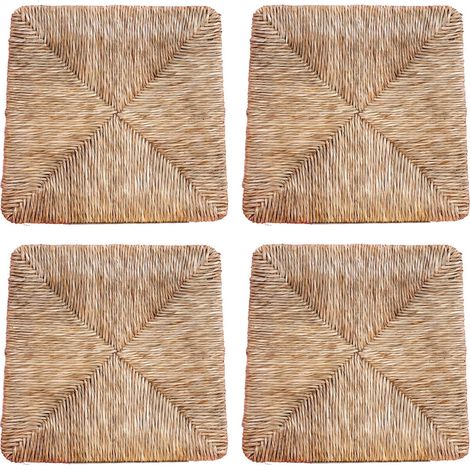 4 pcs Siège chaise remplacement 427 Silvana structure paille naturelle 35x39cm