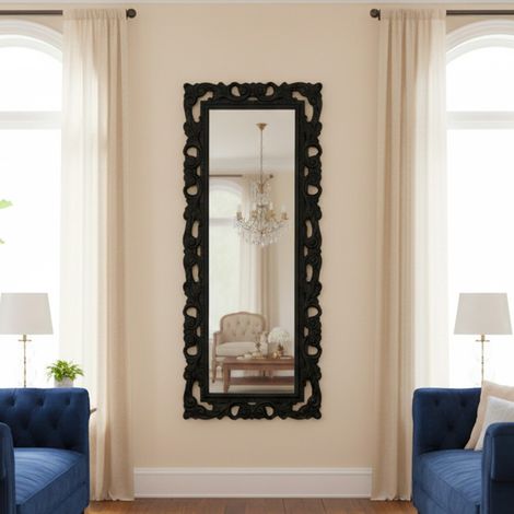 Specchiera Anna 76x180 cm. colore nero lucido (1/4)