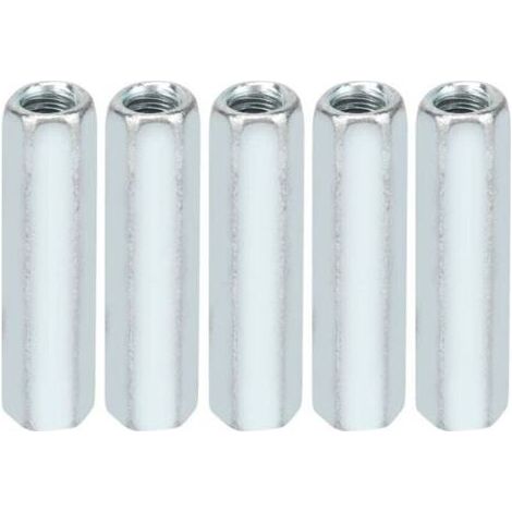 Écrou hexagonal, 5pcs M6 × 40mm hexagonal douille écrou long tige écrou Attaches filetées pour la maison, appareils de bureau, équipement de communication, assemblée de navire (1/5)