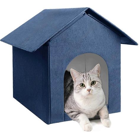 Außenzwinger für Katzen, wetterfeste Katzenunterkünfte, isolierte Katzen- und Hundezwinger, wasserdichte Unterkünfte für streunende Katzen B (1/5)