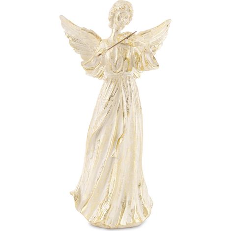 Figurine d'ange, plastique doré, 36 x 19 x 11 cm (1/5)