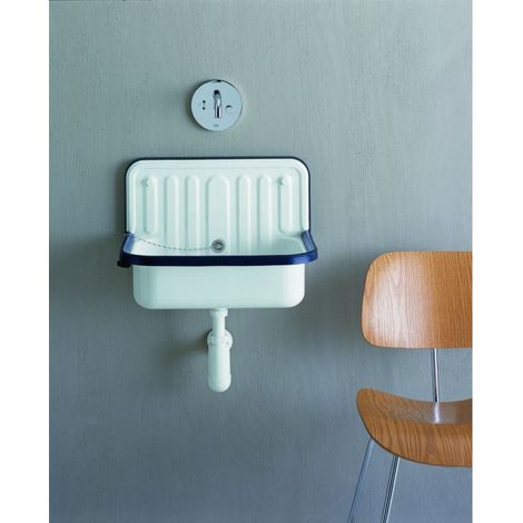 Alape Ausgussbecken AG.Stahlform510Ü 1200000000 51 x 36 cm, weiss, mit Überlauf, ohne Hahnloch