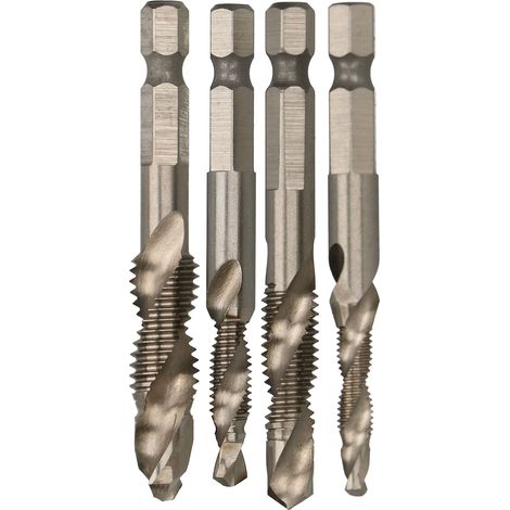 KOTARBAU Jeu de 4 tarauds en acier rapide Ø 5, 6, 8, 10 mm (1/5)