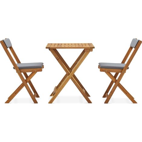Maison Exclusive -  Gartenmöbel Sets  Faltbar 2 pcs Dunkelgraue
