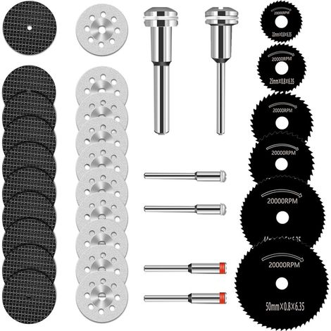 Kreissägeblatt-Set 26-teilig 1/8-Zoll für Holz Kunststoff Metall (1/5)