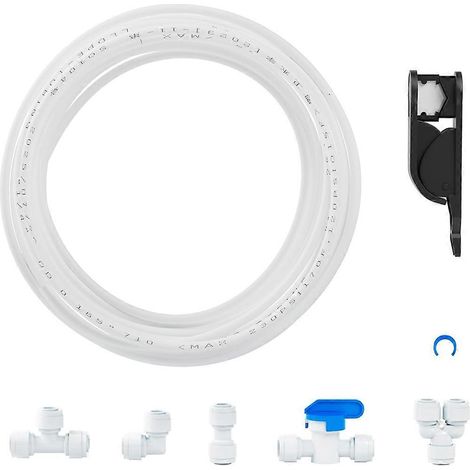Wasserleitungssatz mit 6,35 mm (1/4 Zoll) Außendurchmesser für Eiswürfelbereiter in Kühlschränken, 15 m (49,2 Fuß) Wasserleitungssatz für Umkehrosmoseanlagen (1/5)
