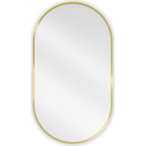 Mexen Loft miroir de salle de bain ovale 80 x 45 cm, cadre doré - 9851-080-045-000-50 (1/5)