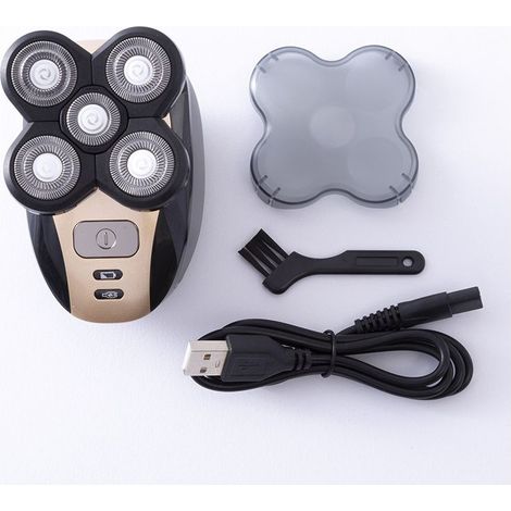 rasoir electriques hommes-Rasoir électrique 5 lames avec tondeuse intégrée – Pour hommes – Multifonction haute puissance, rasage précis & stylisme – Lavable & ergonomique (1/4)