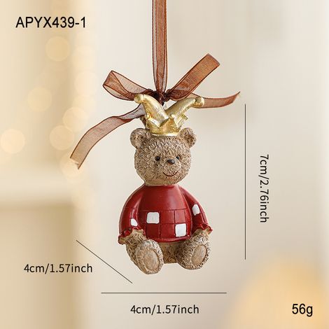 Décoration de Noël en résine peinte, suspension pour sapin avec cloche rétro en relief, ornement coloré style cartoon, accessoire festif pour maison et fête (1/5)