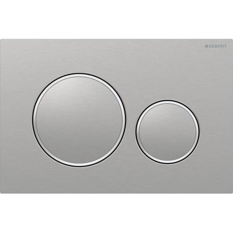 Geberit Sigma20 Betätigungsplatte für 2-Mengen-Spülung: gebürstet, Perl-Effekt-Beschichtung, poliert (115.882.SN.1)