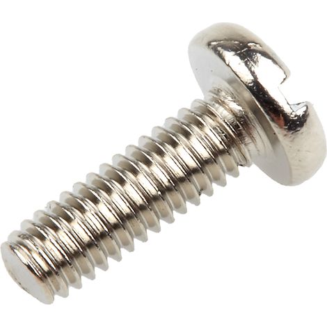 Vis à métaux RS PRO M4 à tête Cylindrique fendue en Laiton, 12mm ( Prix pour Sachet de 100 ) (1/3)