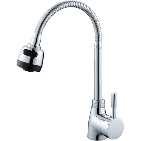 Robinet de cuisine multifonctionnel pour eau chaude et froide Robinet de cuisine créatif chromé