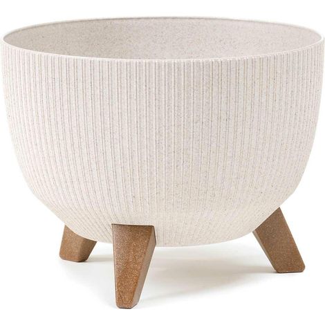 Maceta de madera Rosa linea ECO blanca 29xh18 (1/4)