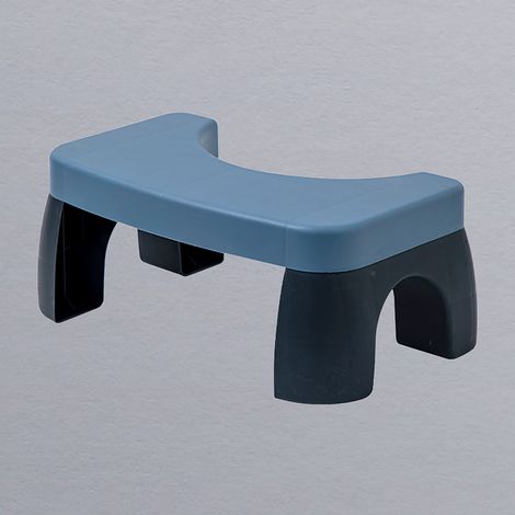 Tabouret de toilette antidérapant et correcteur de posture en polypropylène (PP) pour bureau, bleu. (1/5)