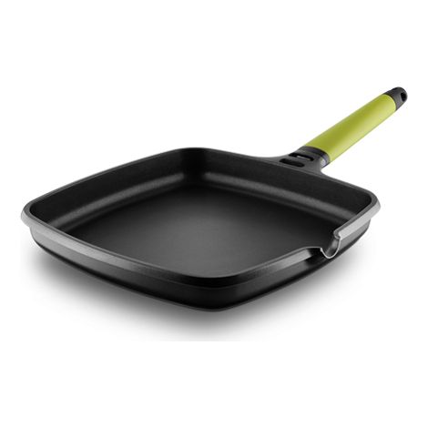 FUNDIX asador aluminio fundido 27x27 cm kiwi , Asador aluminio fundido 27x27 xm KiwiMarca FundixEmpieza a comer simplemente a la plancha para disfrutar el auténtico sabor d (1/4)