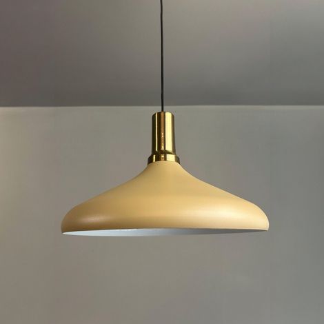Champion Suspension Luminaire Vintage, Lustre Salon de 35 cm, Lustre Cuisine en Métal, Lampe E27 Vintage pour Chambre, Suspension Luminaire pour Salle à Manger, Couloir, Beige (1/5)
