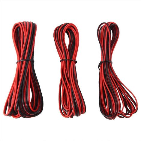 Lot de 3 câbles électriques 12V 2 broches, fil LED 22/20/18AWG, rallonge pour bande lumineuse, connecteur rapide, kit de connexion (1/5)