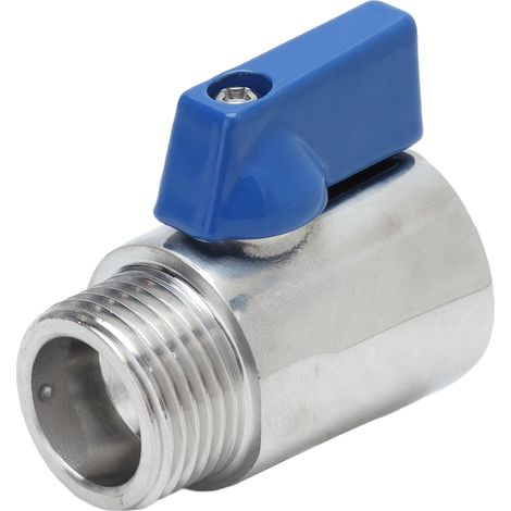 Robinet à bille mini G5/8" BSP PN63, acier inoxydable 304, sanitaire femelle-mâle, pour robinet de brassage de bière artisanale (1/5)