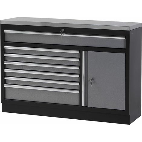 BANCO FIJO GARAJE CON BASE DE ACERO INOX