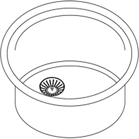 Option- Évier circulaire en inox Ø 360 mm intégré - Diamond