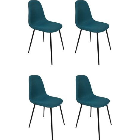Lot de 4 Chaises "Atome" 86cm Bleu (1/5)