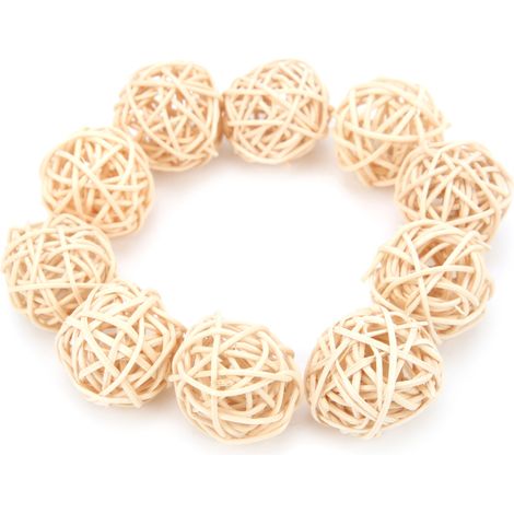 Sepak Takraw en rotin naturel, sans danger pour les petits perroquets, 3 cm.