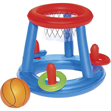 Jeux de basket-ball gonflables pour piscine, bouée flottante et jeu de lancer de ballon de plage, jeu de bataille d'eau amusant pour enfants et adultes (1/4)