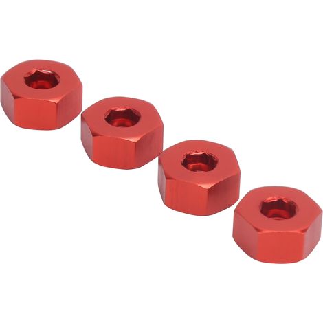 Satz mit 4 Sechskant-Radnabenadaptern (5 mm auf 12 mm) für WPL D12 1/10 RC-Trucks (Rot) (1/5)