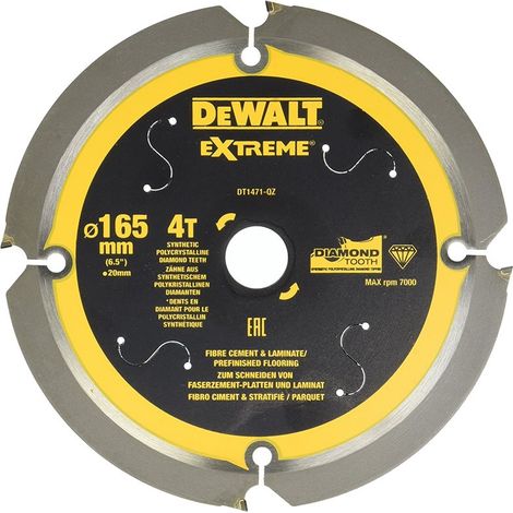 DeWALT - Disco de corte 165x20 mm, 4 dientes DT1471 (1/2)