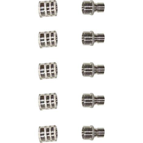 Raccord de tuyau en acier inoxydable 3/4 pouce GHT, kit de 10 raccords rapides pour arrosage de jardin (1/5)