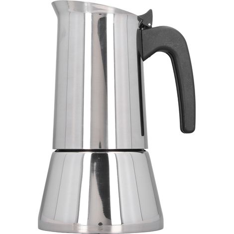 Moka-Kaffeemaschine, 6 Tassen, Edelstahl 430, tragbar für Induktionsherde