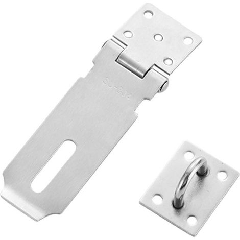 SHINING HOUSE Hasp-Türschlösser, 5-Zoll-Edelstahl-Hasp-Sicherheitsschloss, extra dickes Hasp-Türschloss mit Schrauben, gebürstete Oberfläche, 2 Packungen (5 Zoll)1 (1/5)