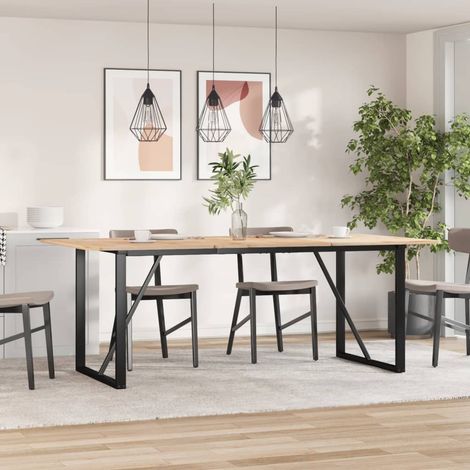 vidaXL Patas de mesa de comedor estructura O acero 180x80x73 cm (1/5)