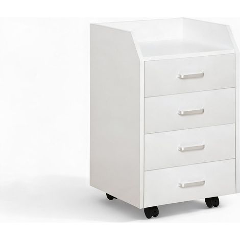 Meuble de rangement de bureau blanco 40 x 36 x 65 cm (1/5)