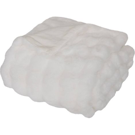 Zephy bianco in pelliccia sintetica 3d 230x180cm - Atmosphera créateur d'intérieur