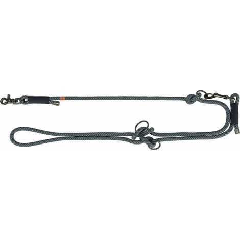 Ramal ajustable para perro Trixie Soft Rope Negro Gris S S/XL (1/5)
