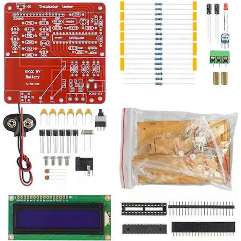 Testeur de transistors M8, multimètre, résistance, condensateur, transistor, inductance, kit de soudage DIY (1/5)