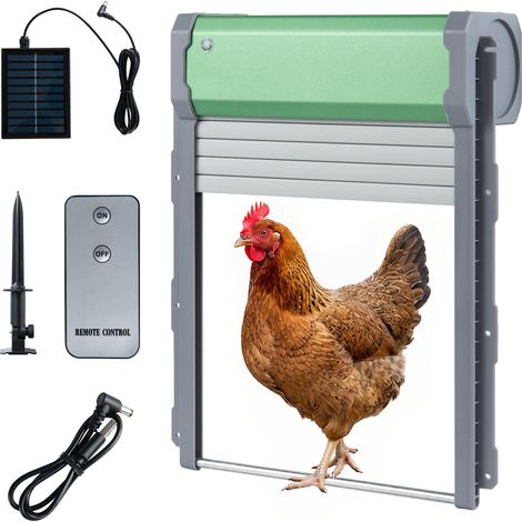 COSTWAY Porta Automatica per Pollaio con Alimentazione Solare e USB (1/5)